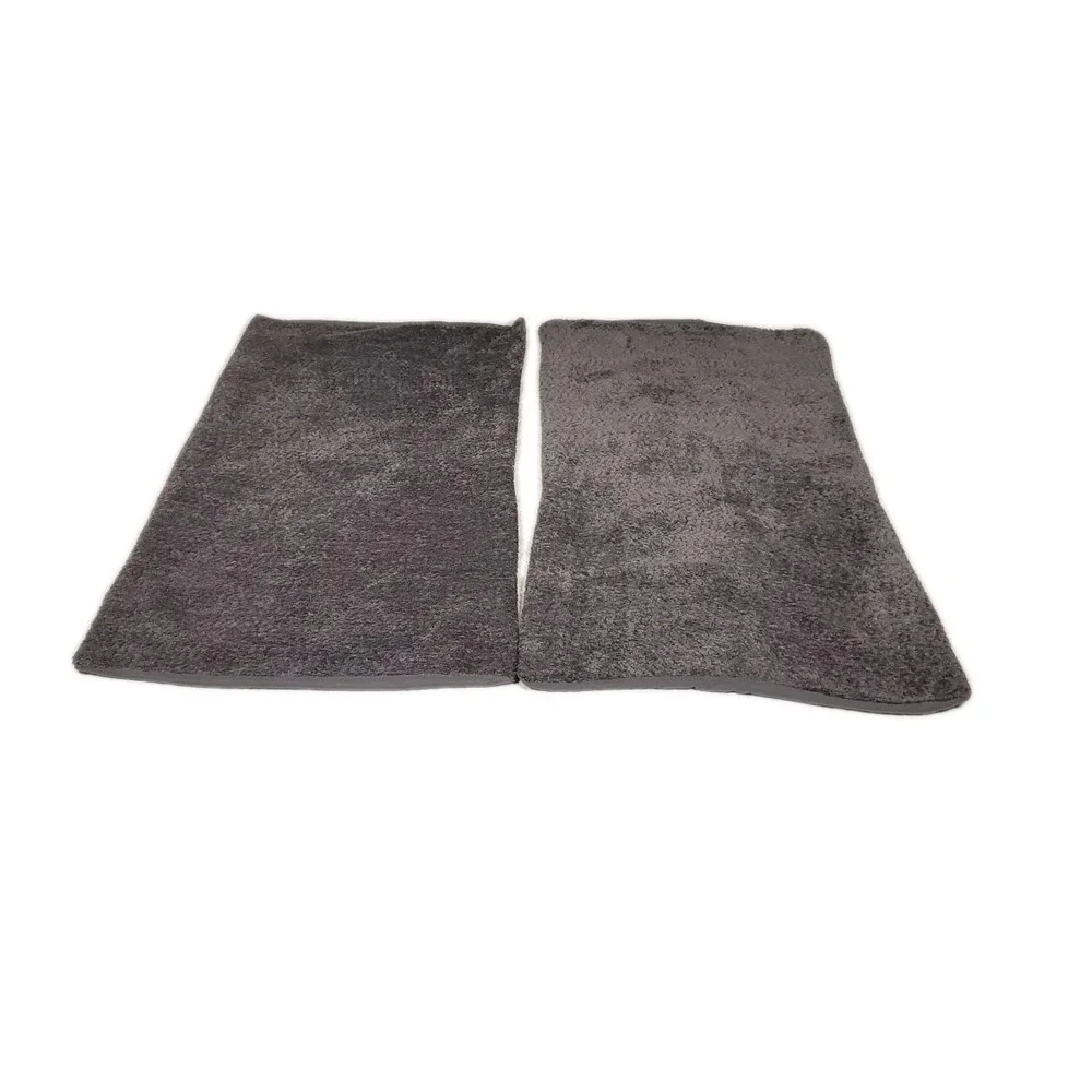 Cococozy 2 Pillow Cases Plush Bouclé‎ Textured King Size Gray EUC